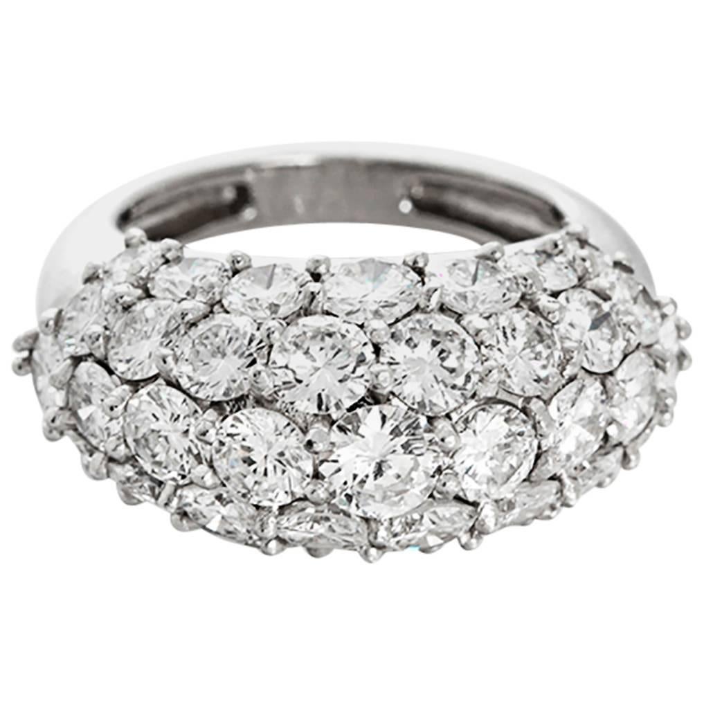 Olga Tritt Diamond Platinum Dome Ring