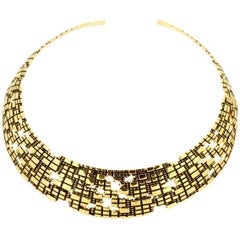 Used Bitcoin Blockchain Torus 18K Gold Collar