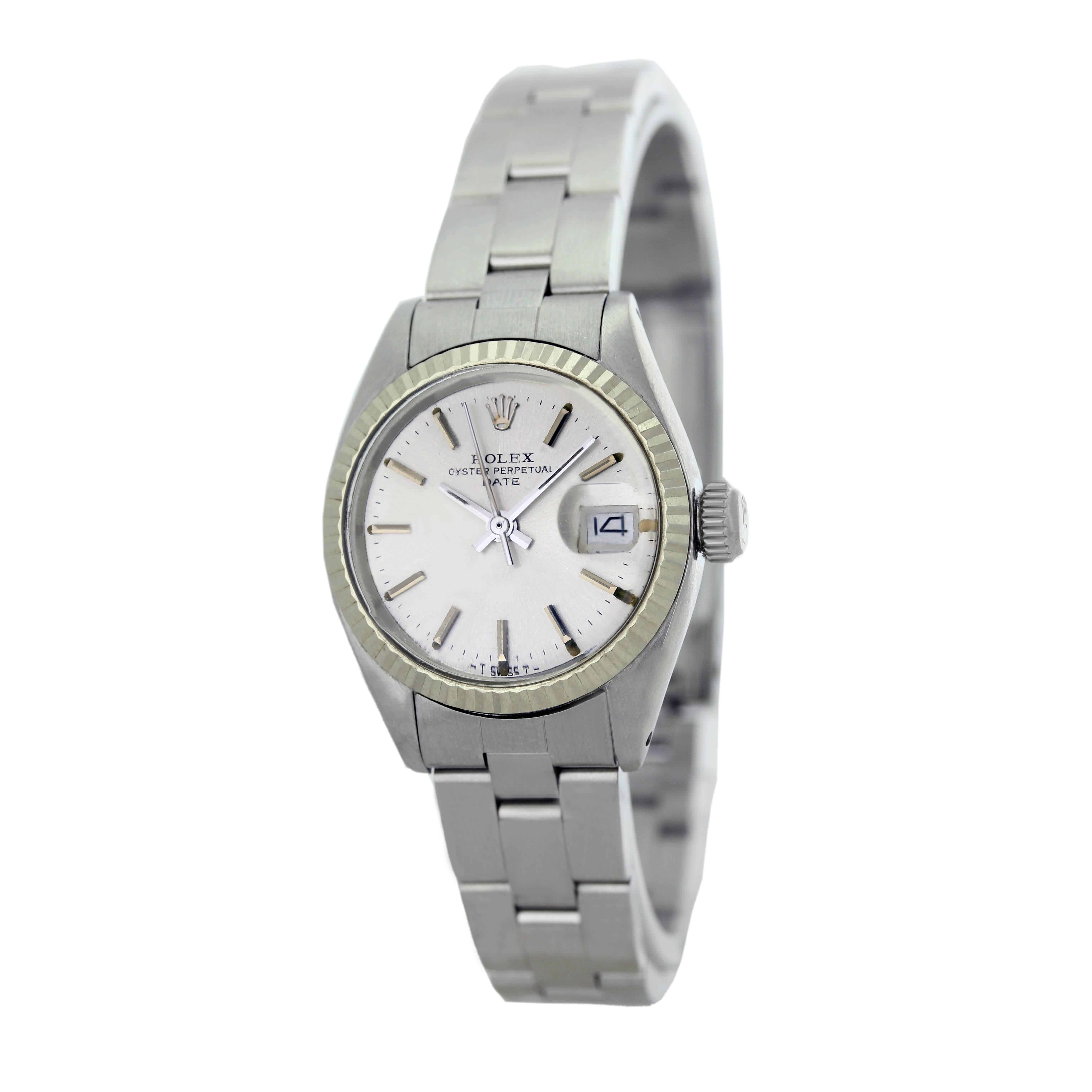 Rolex Lady's Stainless Steel Datejust Automatic Wristwatch Ref 691 For Sale