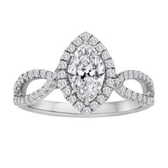GIA Certified 0.74 Carat D SI2 Marquise Diamond Engagement Ring 8