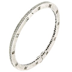 Diamond White Gold Handcuffs Bracelet Handcrated in Italy by Botta Gioielli