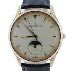 Used Jaeger LeCoulltre Rose Gold Master Ultra Thin Moonphase Wristwatch Ref Q1362520
