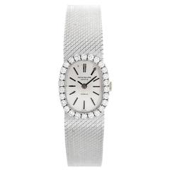 Patek Philippe Lady's White Gold Diamond Dress wristwatch Ref 3377/1