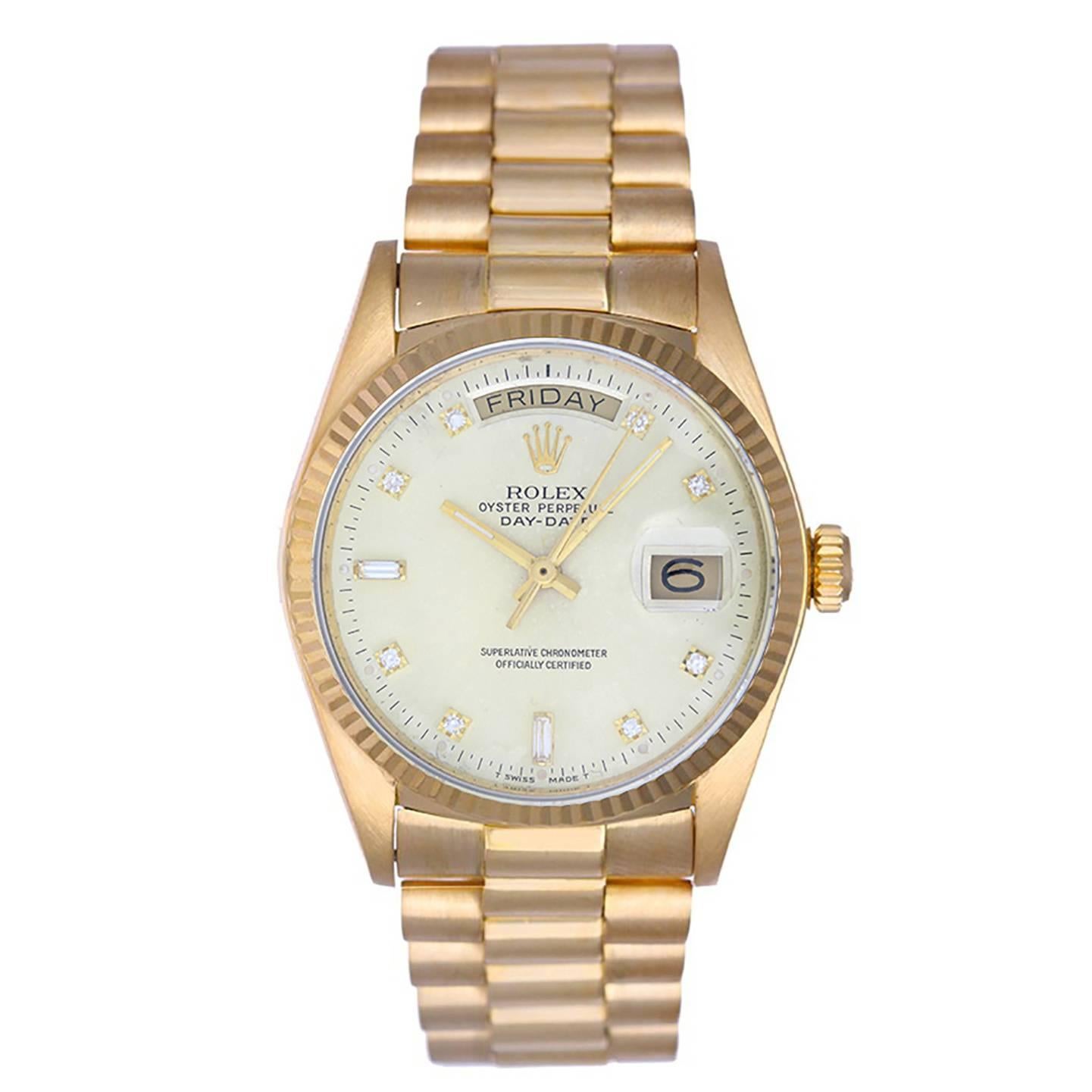 Rolex ladies Yellow Gold President Day-Date Automatic Wristwatch Ref 18038