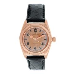 rolex rose Gold Bubbleback Automatic Wristwatch 