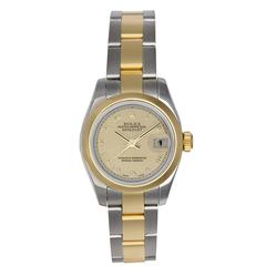 Rolex lady's Yellow gold stainless steel Datejust Automatic Wristwatch 