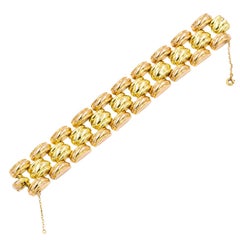 Two Tone Gold Link Bracelet 