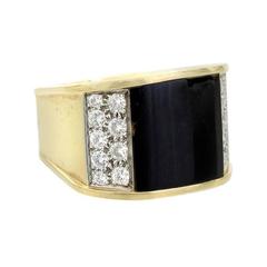 Black Onyx Diamond Dress Ring
