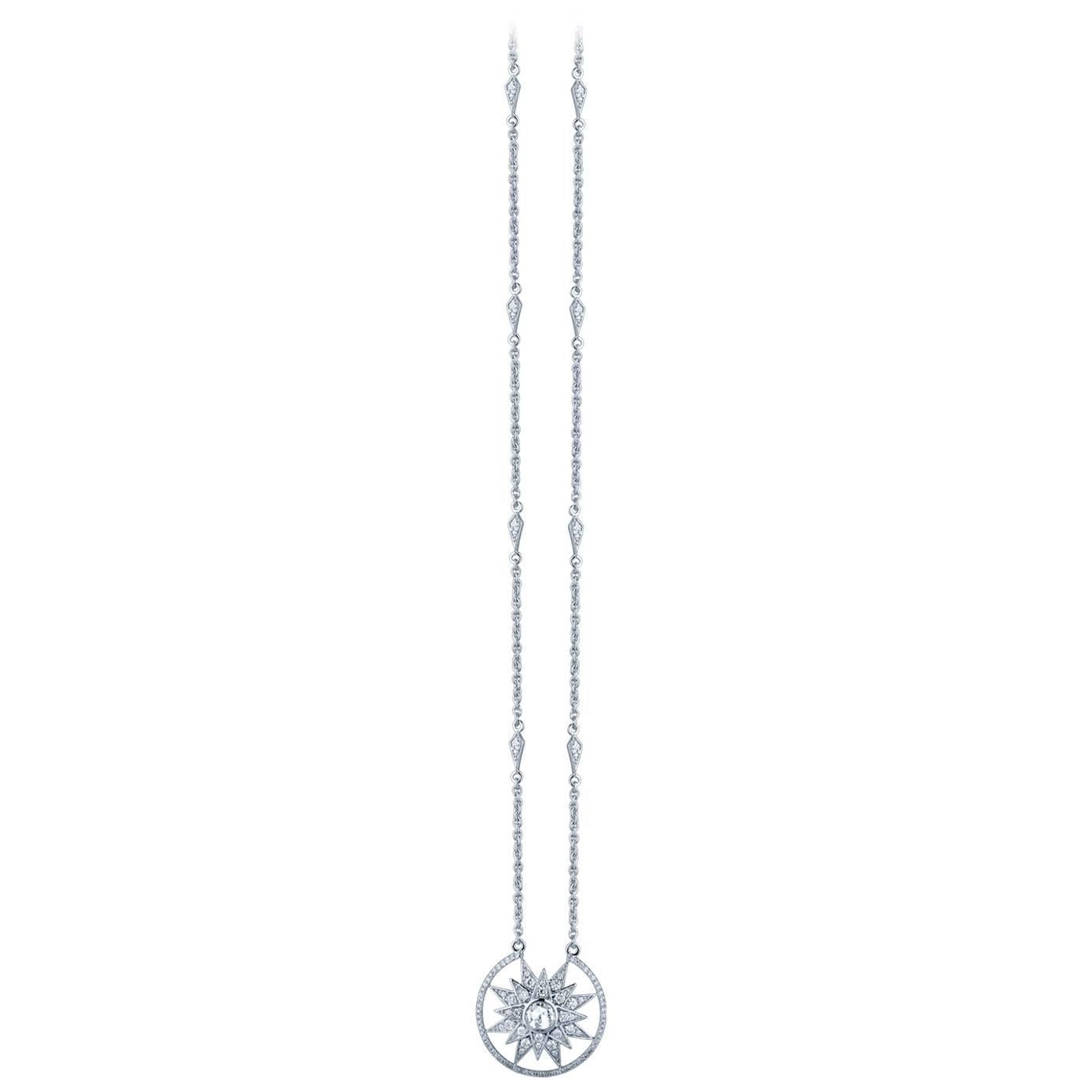 Jade Jagger Star Burst Diamond Necklace For Sale