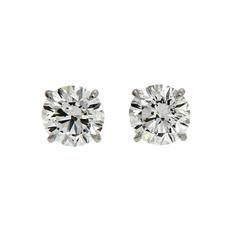 Round Brilliant Diamond gold Stud Earrings 9