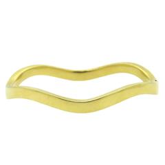 Tiffany & Co. Gold Wavy Bangle Bracelet 