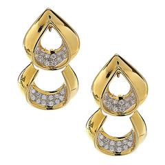 Diamond Gold Dangle Earrings