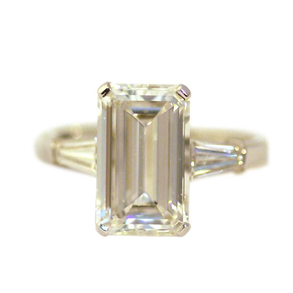 Bulgari Emerald Cut Diamond gold Ring