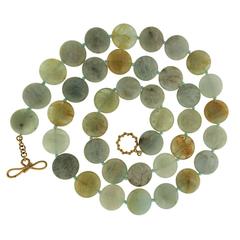 Valentin Magro Green Aquamarine Disk Necklace 5