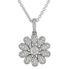 1.70 Carat Diamond Flower Pendant