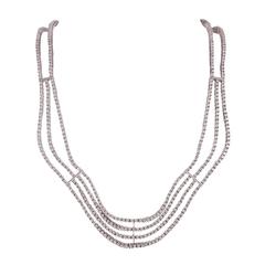 11 Carat Multi Strand Diamond Necklace