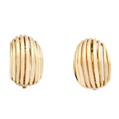 Tiffany & Co. Gold Open Curve Form Earclips