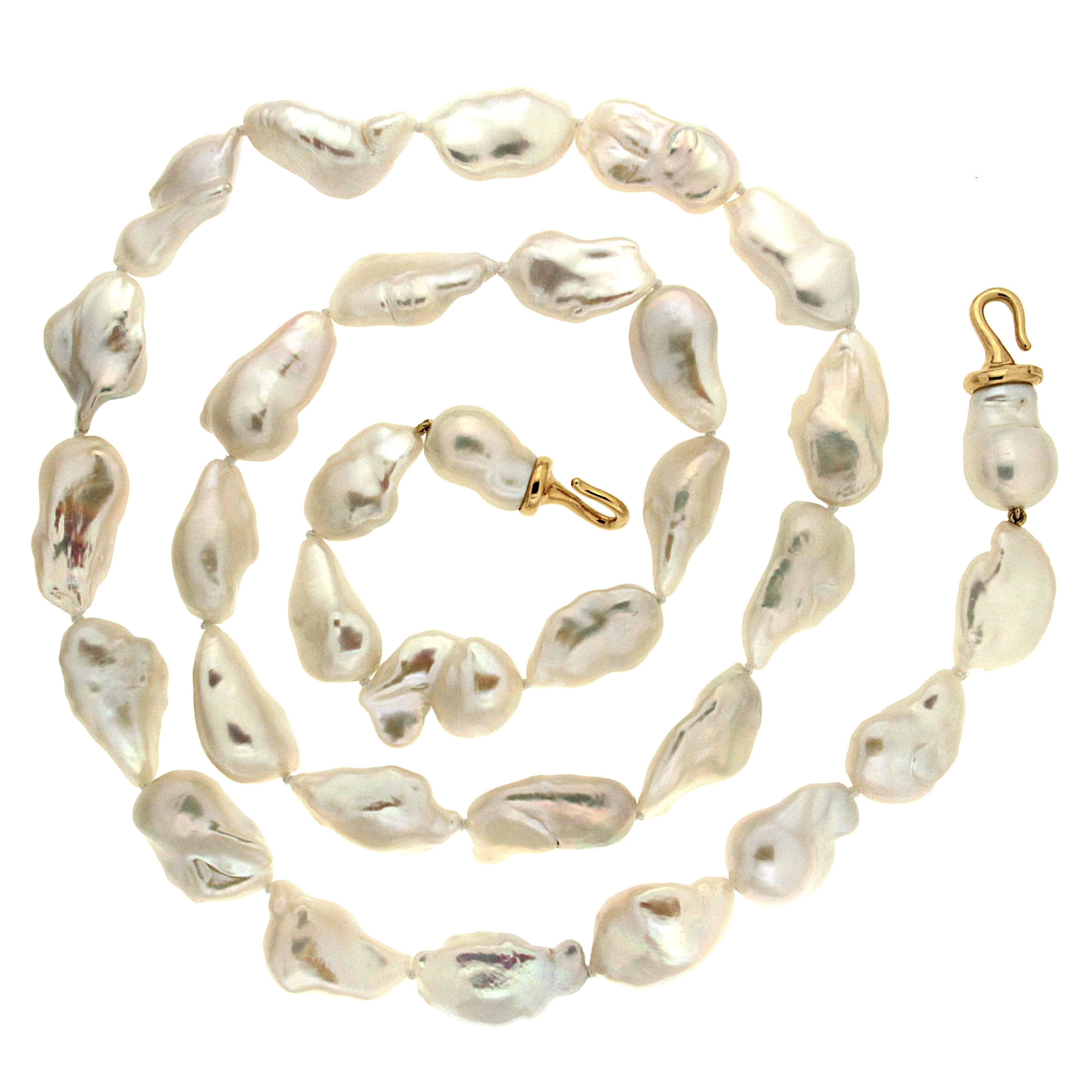 Valentin Magro Superb Large Chinese Freshwater Baroque Pearl 30 Inch Necklace