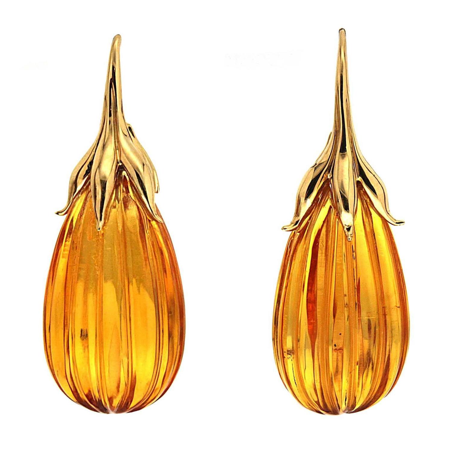 Italian Granulated Gold Basket Earrings For At 1stdibs