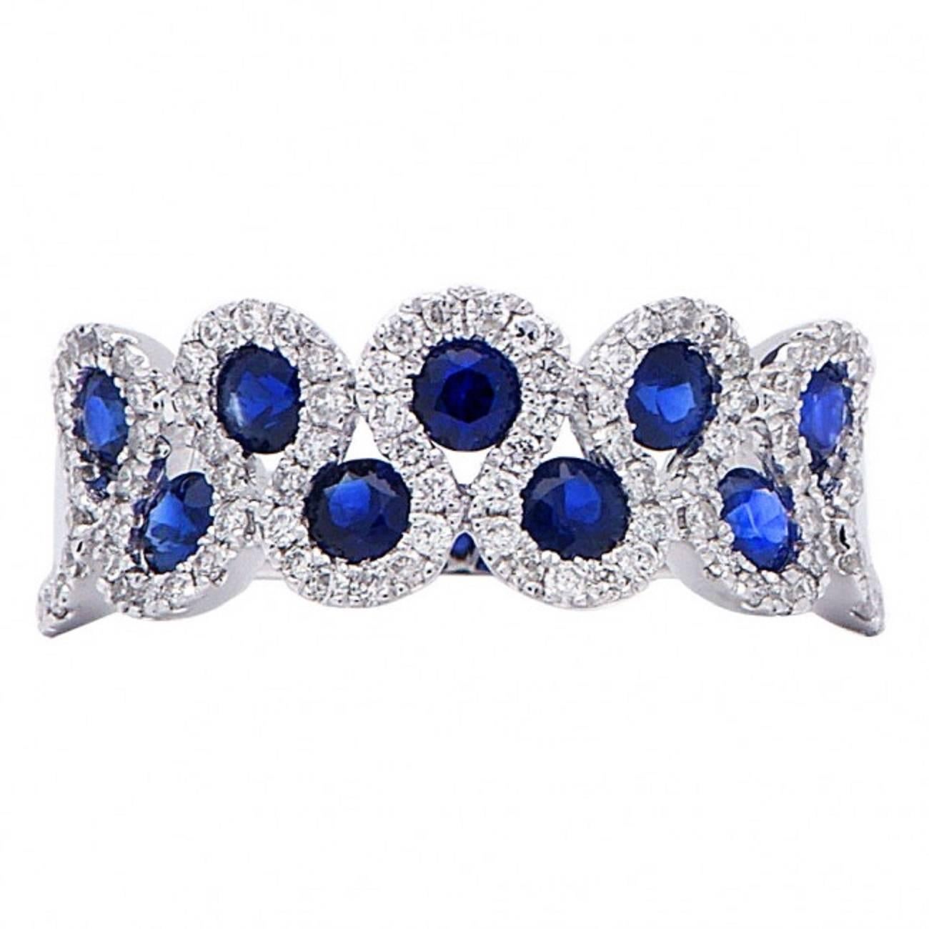 Sapphire Diamond Gold Ring