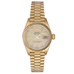Rolex Lady's Yellow Gold President Champagne Dial automatic wristwatch ref 6917