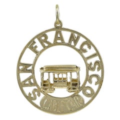 Large San Francisco Gold Charm