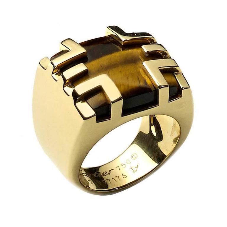 cartier gold tiger ring