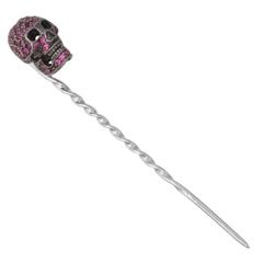 Deakin & Francis Ruby gold Skull Stickpin