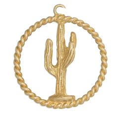 Gold Cactus Charm