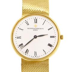 Vacheron Constantin yellow Gold Mesh Band Quartz Wristwatch Ref 70001 