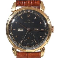 Movado rose Gold Calendograph Triple-Date Calendar Wristwatch Ref 4864 7