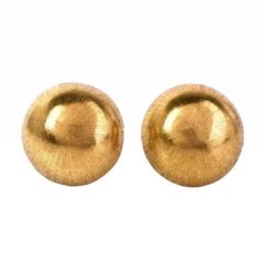 Gold Dome Clip-On Earrings