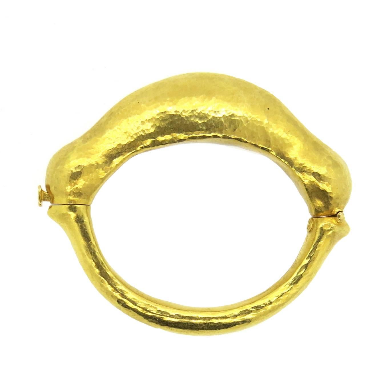 Ilias Lalaounis Grèce Bracelet en or martelé