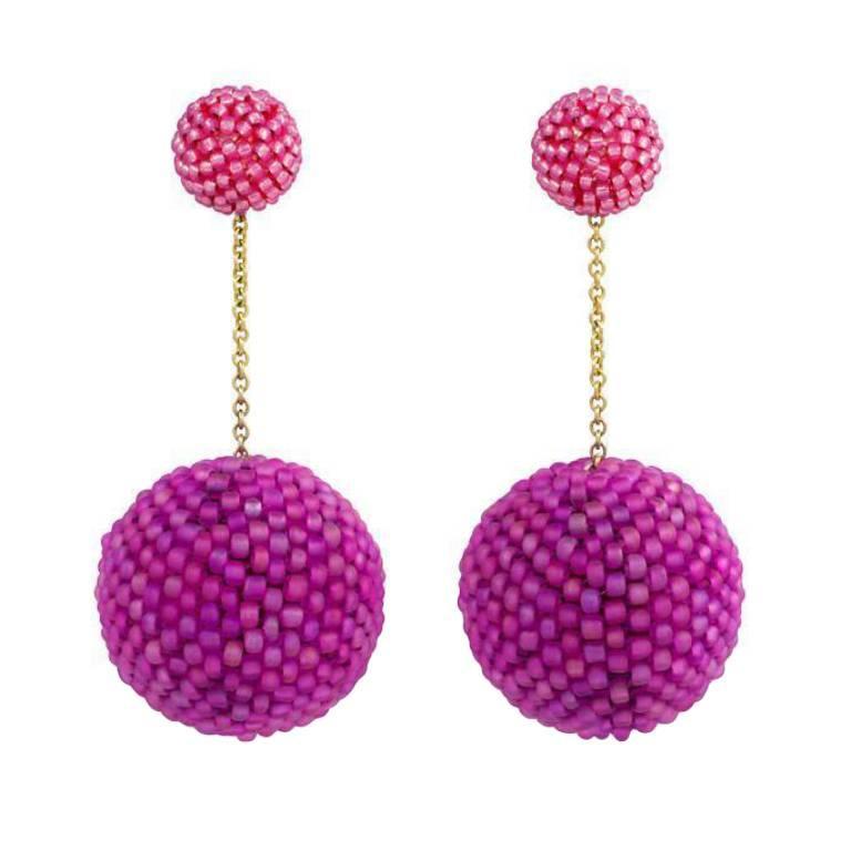 Axel Russmeyer Handmade Glass Bead and Gold Earrings For Sale at 1stdibs