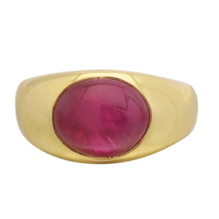 Bulgari Ruby Gold Gypsy Ring