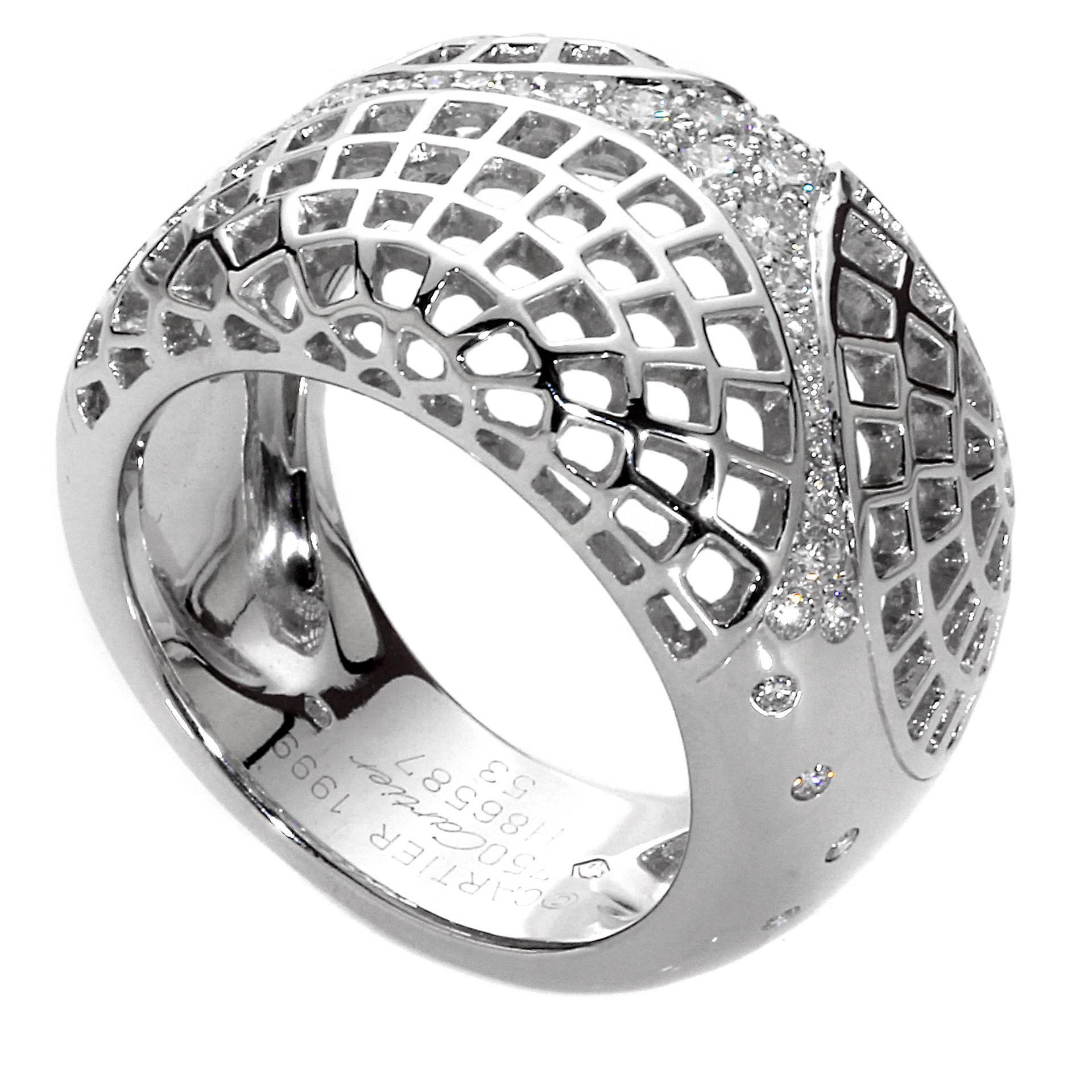 Cartier Paris Diamond Gold Ring For Sale