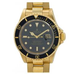 Rolex Yellow Gold Submariner Wristwatch ref 16618