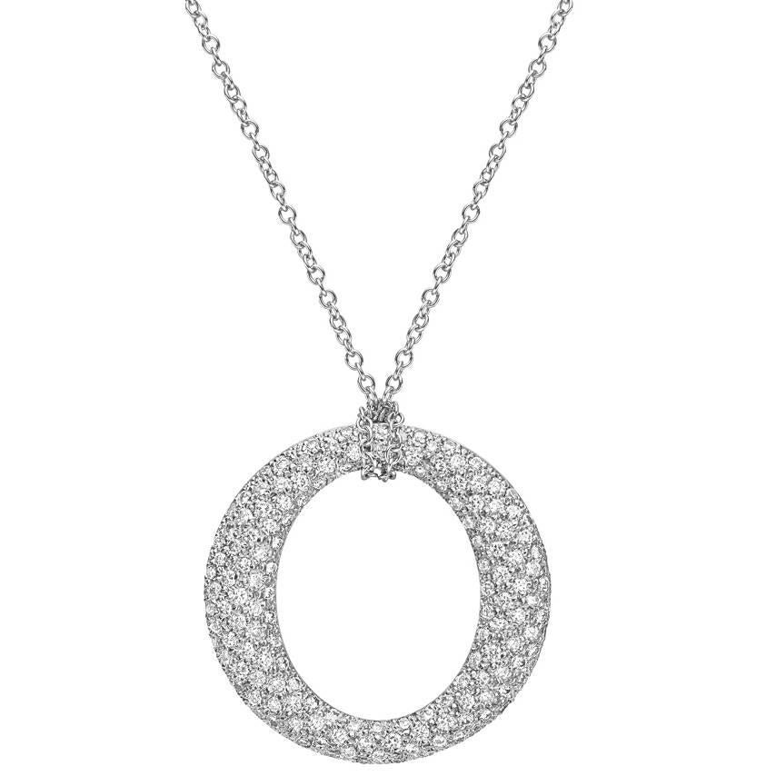 Tiffany & Co. Elsa Peretti Diamond Platinum Sevillana Pendant