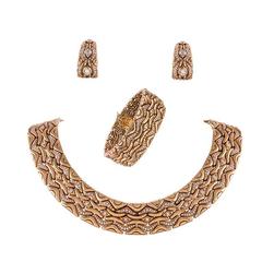Bulgari Diamond Gold Necklace, Earrings and Bracelet Suite 