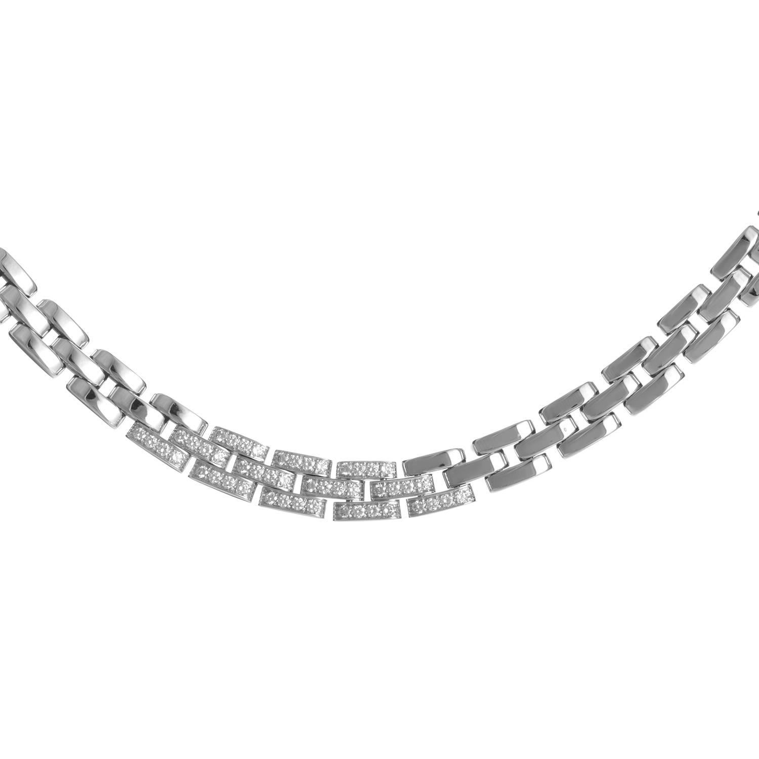 Cartier Maillon Panthere Diamond Gold Necklace