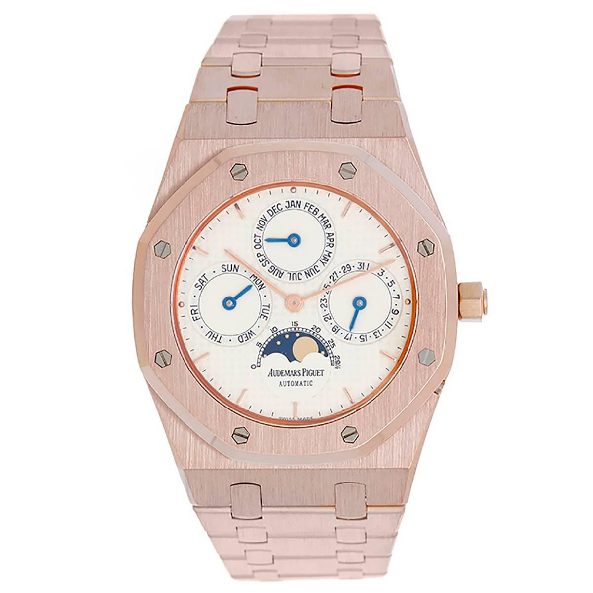 Audemars Piguet Rose Gold Royal Oak Quantieme Perpetual Calendar Wristwatch