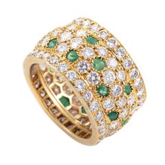 Cartier Panthere Emerald Diamond Gold Ring