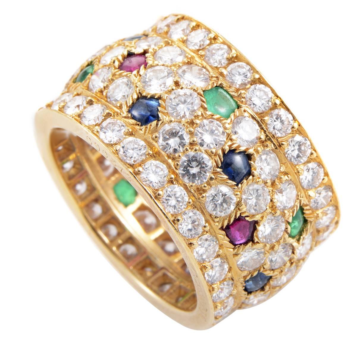 Cartier Panthere Multi-Stone Diamond Gold Ring