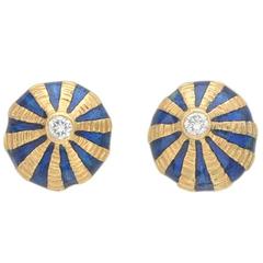 Tiffany & Co. Schlumberger Taj Mahal diamond gold Stud Earrings