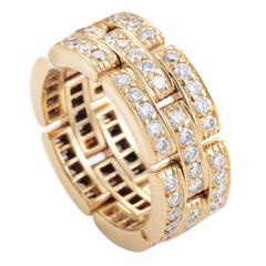 Cartier Maillon Panthere Diamond Gold Band Ring