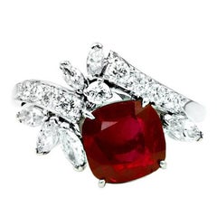 Raymond Yard Burma Ruby No Heat Ring