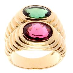 Bulgari Rubelite Tourmaline Gold Ring