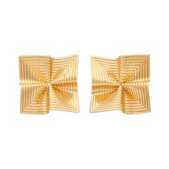 Tiffany & Co. Gold Fluted Earrings 1