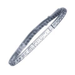 1940s Cartier Diamond Platinum Tennis Bracelet