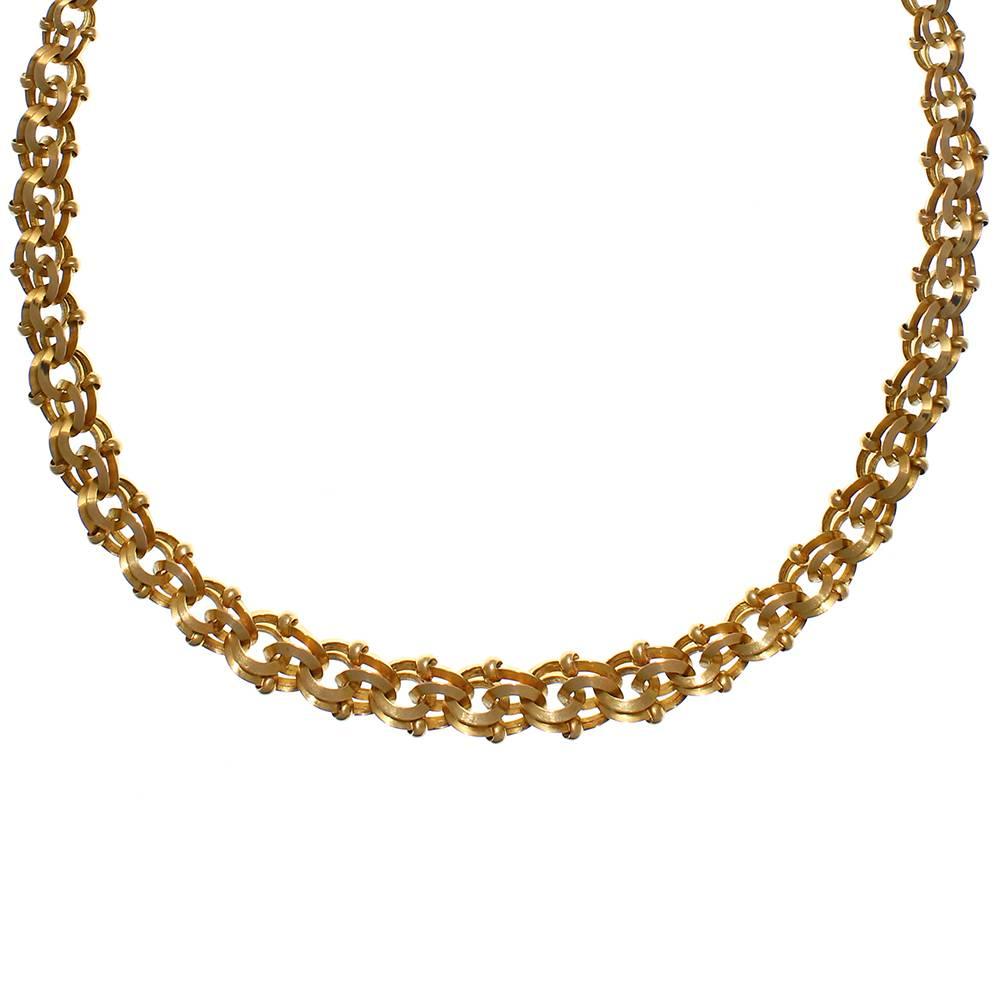 Gold Double Openwork Necklace
